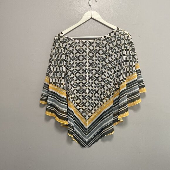 Abstract yellow and grey  lightweight spring ponch large - Picture 4 of 5